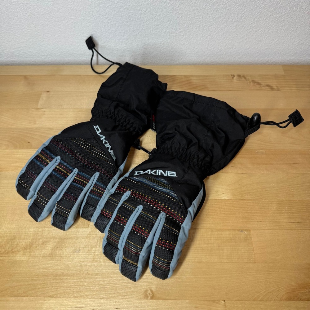 Dakine Tracker Kids M 6-8 Yrs Ski Snowboard Gloves Black DK Dry 01300265